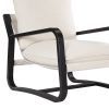 Blaire Sling Chair Upholstered in Oatmeal Fabric with Metal Frame