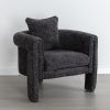 Modern Style Accent Chair Armchair for Living Room, Bedroom, Guest Room,Office,Rock Black