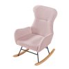 PINK teddy fabric rocking chair