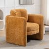 Mid Century Modern Barrel Accent Chair Armchair for Living Room, Bedroom, Guest Room,Office, pumpkin orange