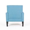 Fabric Accent Chair for Living Room, Bedroom Button Tufted Upholstered Comfy Reading Accent Chairs Sofa (Blue)