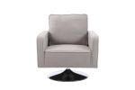 Modern Teddy Fabric Swivel Accent Chair ,Comfy Armchair with 360 Degree Swiveling for Living Room, Bedroom, Reading Room, Home Office (Grey)