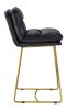 ACME Alsey Counter Height Chair (1Pc), Vintage Black Top Grain Leather 96400