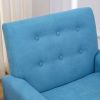 Fabric Accent Chair for Living Room, Bedroom Button Tufted Upholstered Comfy Reading Accent Chairs Sofa (Blue)