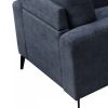 Jackson Black Chenille Chair with Black Metal Legs