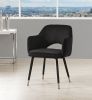 ACME Applewood Accent Chair, Black Velvet & Gold 59854