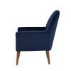 Astrid Mid-Century Navy Blue Velvet Arm Chair