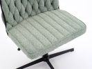 Armless Office Desk Chair No Wheels, GREEN