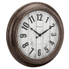 Westclox 15.5" Round Plastic Analog QA Wall Clock with Antique Bronze Finish