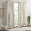 Cotton Printed Curtain Panel with Chenille Stripe and Lining