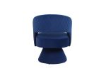 Swivel Accent Chair Armchair, Round Barrel Chair in Fabric for Living Room Bedroom, Blue