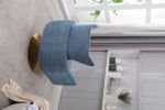 Classic Mid-Century 360-degree Swivel Accent Chair, Blue Linen