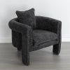 Modern Style Accent Chair Armchair for Living Room, Bedroom, Guest Room,Office,Rock Black