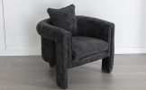 Modern Style Accent Chair Armchair for Living Room, Bedroom, Guest Room,Office,Rock Black