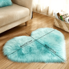 1pc Heart-Shaped Faux Sheepskin Area Rug - Soft and Plush Carpet for Home, Bedroom, Nursery, and Kid's Room - Perfect for Home Decor and Comfort