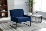 COOLMORE Accent Chair - Modern Industrial Slant Armchair with Metal Frame - Premium High Density Soft Single chair for Living Room Bedroom