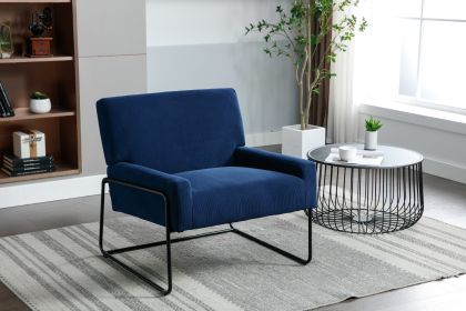 COOLMORE Accent Chair - Modern Industrial Slant Armchair with Metal Frame - Premium High Density Soft Single chair for Living Room Bedroom (Color: as Pic)