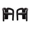 COOLMORE Contemporary Designed Fabric Upholstered Accent/Dining Chair /Barrel Side Chairs Kitchen Armchair for Living Room set of 2