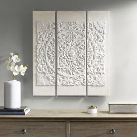 Triptych 3-piece Dimensional Resin Canvas Wall Art Set (Color: as Pic)