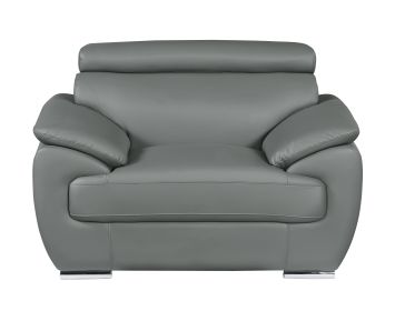 Genuine Leather Chair (Color: as Pic)