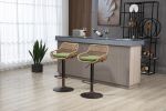 COOLMORE Swivel Bar Stools Set of 2 Adjustable Counter Height Chairs with Footrest for Kitchen, Dining Room 2PC/SET