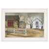 "The Old Stone Barn" by Billy Jacobs, Ready to Hang Framed Print, White Frame