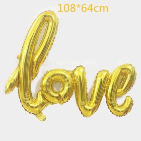 18inch Round White Gold Glitter Print Mr & Mrs LOVE foil Balloons bride to be marriage Wedding Decor Valentine Day Supplies (Color: B02)