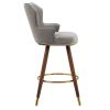 COOLMORE Swivel Bar Stools with Backrest Footrest , with a fixed height of 360 degrees