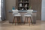 COOLMORE Swivel Bar Stools with Backrest Footrest , with a fixed height of 360 degrees