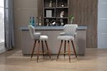 COOLMORE Swivel Bar Stools with Backrest Footrest , with a fixed height of 360 degrees