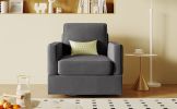 U_Style Upholstered Swivel Barrel Chair,Modern Arm Chair for Living Room and Bedroom