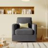 U_Style Upholstered Swivel Barrel Chair,Modern Arm Chair for Living Room and Bedroom