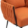 COOLMORE Velvet Accent Chair Modern Upholstered Armchair Tufted Chair with Metal Frame, Single Leisure Chairs for Living Room Bedroom