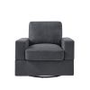 U_Style Upholstered Swivel Barrel Chair,Modern Arm Chair for Living Room and Bedroom