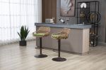 COOLMORE Swivel Bar Stools Set of 2 Adjustable Counter Height Chairs with Footrest for Kitchen, Dining Room 2PC/SET