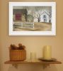 "The Old Stone Barn" by Billy Jacobs, Ready to Hang Framed Print, White Frame