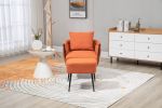 COOLMORE Velvet Accent Chair Modern Upholstered Armchair Tufted Chair with Metal Frame, Single Leisure Chairs for Living Room Bedroom