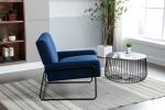 COOLMORE Accent Chair - Modern Industrial Slant Armchair with Metal Frame - Premium High Density Soft Single chair for Living Room Bedroom