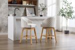 COOLMORE Bar Stools Set of 2 Counter Height Chairs with Footrest for Kitchen, Dining Room And 360 Degree Swivel