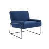 COOLMORE Accent Chair - Modern Industrial Slant Armchair with Metal Frame - Premium High Density Soft Single chair for Living Room Bedroom