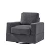 U_Style Upholstered Swivel Barrel Chair,Modern Arm Chair for Living Room and Bedroom