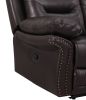 Global United Leather Air Upholstered Reclining Chair with Fiber Back